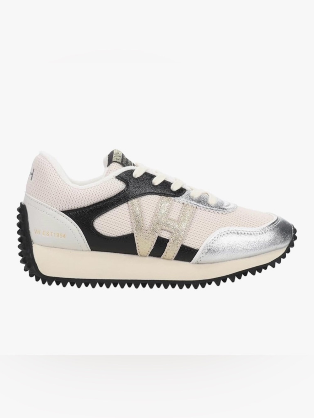 Vintage Havana -Gold and Silver Low-Top Retro Sneakers